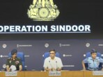 Colonel Sofiya Qureshi (L), Foreign Secretary (C), and Wing Commander Vyomika Singh (R) address the media on Operation Sindoor. Colonel Sofiya Qureshi (L), Foreign Secretary (C), and Wing Commander Vyomika Singh (R) address the media on Operation Sindoor.