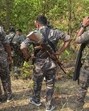 Security personnel during an anti-Maoist operation. (PTI Photo)