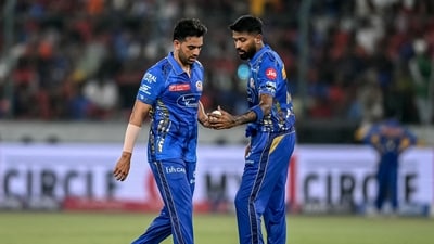 Hardik Pandya chose Deepak Chahar to bowl the final over vs GT. (AFP) Hardik Pandya chose Deepak Chahar to bowl the final over vs GT. (AFP)
