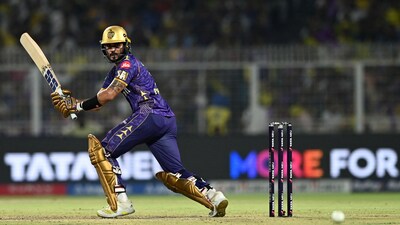 Manish Pandey stayed until the end and was unbeaten on 36 in 28 balls as KKR scored 179/6.&nbsp; (REUTERS)