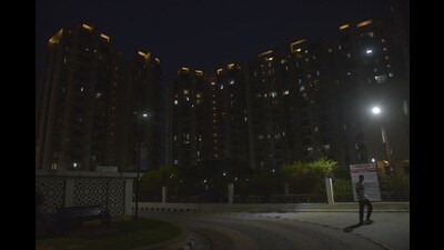 District magistrate Deepak Meena said that power blackout was also done at five high-rises. (Sakib Ali/HT Photo) District magistrate Deepak Meena said that power blackout was also done at five high-rises. (Sakib Ali/HT Photo)