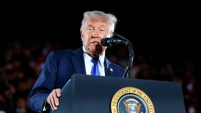 Trump's announcement of an 'earth-shattering' revelation has caused a stir on social media, with various theories emerging. While details are unclear, it may relate to his upcoming trip to the Middle East, according to sources close to the administration. (AFP) Trump's announcement of an 'earth-shattering' revelation has caused a stir on social media, with various theories emerging. While details are unclear, it may relate to his upcoming trip to the Middle East, according to sources close to the administration. (AFP)