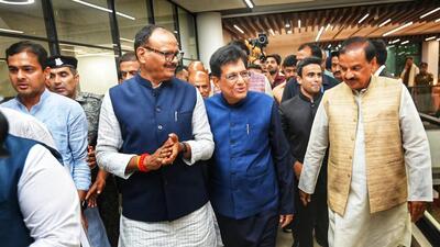 Highlighting recent international trade agreements, Goyal said free trade deals—such as the one with the UK—will open up job and business opportunities in sectors like pharmaceuticals, electronics, IT services, financial services, AI, and quantum computing. (Sunil Ghosh/HT Photo) Highlighting recent international trade agreements, Goyal said free trade deals—such as the one with the UK—will open up job and business opportunities in sectors like pharmaceuticals, electronics, IT services, financial services, AI, and quantum computing. (Sunil Ghosh/HT Photo)