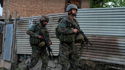 Pulwama: Security personnel keep vigil amid high alert after India's Operation Sindoor against terrorist sites in Pakistan and PoK. (PTI)