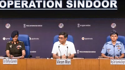 Foreign secretary Vikram Misri addresses the media regarding 'Operation Sindoor', in New Delhi. (MEA) Foreign secretary Vikram Misri addresses the media regarding 'Operation Sindoor', in New Delhi. (MEA)