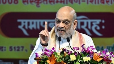 Amit Shah said Bharat remains firmly committed to eradicating terrorism from its roots. (HT file photo) Amit Shah said Bharat remains firmly committed to eradicating terrorism from its roots. (HT file photo)