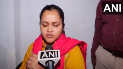 Ashanya Dwivedi, wife of the April 22 Pahalgam attack victim Shubham Dwivedi. (X/@ANI) Ashanya Dwivedi, wife of the April 22 Pahalgam attack victim Shubham Dwivedi. (X/@ANI)
