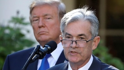 The Fed said that "swings in net exports" did not appear to have affected the solid economic activity -- a nod to the pre-tariff surge in imports in the first quarter ahead of the introduction of Trump's "liberation day" tariffs. (REUTERS)