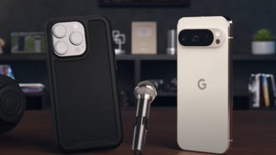 In a new Google ad, iPhone 16 Pro and Pixel 9 Pro discuss rumours over Apple stealing Android features. (Google)