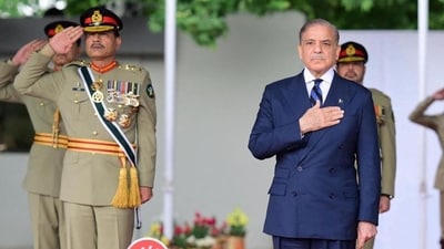 Pakistan's Prime Minister Shehbaz Sharif, along with Pak's Chief of the Army Staff (COAS) Asim Munir. (Reuters) Pakistan's Prime Minister Shehbaz Sharif, along with Pak's Chief of the Army Staff (COAS) Asim Munir. (Reuters)