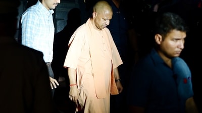 Uttar Pradesh chief minister Yogi Adityanath supervised the blackout drill at Lucknow's Reserve Police Lines. (Deepak Gupta/Hindustan Times) Uttar Pradesh chief minister Yogi Adityanath supervised the blackout drill at Lucknow's Reserve Police Lines. (Deepak Gupta/Hindustan Times)