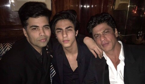 Karan Johar with Aryan Khan and Shah Rukh Khan Karan Johar with Aryan Khan and Shah Rukh Khan