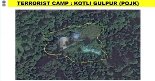 The Indian Air Force also targeted the Markaz Raheel Shahid camp at Kotli in PoK. (PIB/X) The Indian Air Force also targeted the Markaz Raheel Shahid camp at Kotli in PoK. (PIB/X)
