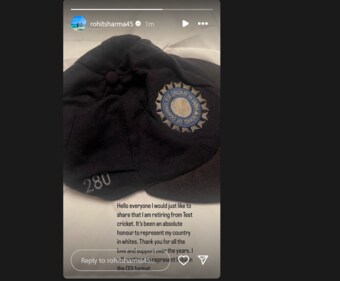 Rohit Sharma's Instagram Story