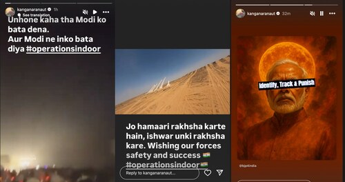 Kangana Ranaut reacted with a series of emotional Instagram stories Kangana Ranaut reacted with a series of emotional Instagram stories
