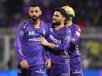 Kolkata Knight Riders' Varun Chakaravarthy and Rinku Singh celebrate the wicket of Chennai Super Kings' Urvil Patel during IPL 2025 Kolkata Knight Riders' Varun Chakaravarthy and Rinku Singh celebrate the wicket of Chennai Super Kings' Urvil Patel during IPL 2025