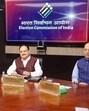 Apart from BJP president JP Nadda, the BJP general secretary Arun Singh, Union minister Bhupender Yadav, and member secretary Om Pathak attended the meeting. (X/ECISVEEP)