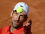 Serbia's Novak Djokovic in action. Serbia's Novak Djokovic in action.