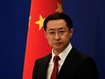 Chinese foreign ministry spokesperson Lin Jian attends a press conference in Beijing.