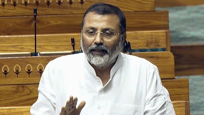 Bharatiya Janata Party (BJP) MP Nishikant Dubey speaks in the Lok Sabha. (Sansad TV ) Bharatiya Janata Party (BJP) MP Nishikant Dubey speaks in the Lok Sabha. (Sansad TV )