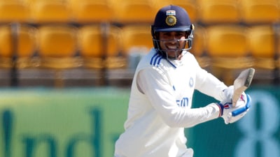 Shubman Gill in action for India during a Test match. (REUTERS)