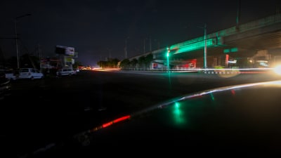 View of a blackout in the city, amid cross border shelling from Pakistan in the wake of 'Operation Sindoor', in Jammu, Thursday, May 8, 2025. (PTI) View of a blackout in the city, amid cross border shelling from Pakistan in the wake of 'Operation Sindoor', in Jammu, Thursday, May 8, 2025. (PTI)