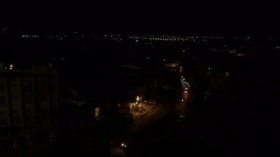 City of Jaisalmer during blackout amid escalating tensions between India and Pakistan, Rajasthan, Thursday, May 8, 2025. (PTI) City of Jaisalmer during blackout amid escalating tensions between India and Pakistan, Rajasthan, Thursday, May 8, 2025. (PTI)