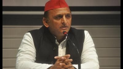 Samajwadi Party president Akhilesh Yadav was addressing a press conference in Lucknow. (HT file) Samajwadi Party president Akhilesh Yadav was addressing a press conference in Lucknow. (HT file)
