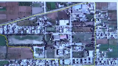 A visual of a terrorist camp in Pakistan, which was struck as part of 'Operation Sindoor.' (@MEAIndia) A visual of a terrorist camp in Pakistan, which was struck as part of 'Operation Sindoor.' (@MEAIndia)