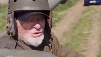 Ken Turner ran a tank over Tesla on VE day ( Ken Turner) Ken Turner ran a tank over Tesla on VE day ( Ken Turner)