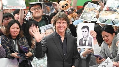 Tom Cruise poses for a photo during a red carpet event for the film Mission: Impossible The Final Reckoning in Seoul. (Photo by Jung Yeon-je / AFP) (AFP) Tom Cruise poses for a photo during a red carpet event for the film Mission: Impossible The Final Reckoning in Seoul. (Photo by Jung Yeon-je / AFP) (AFP)