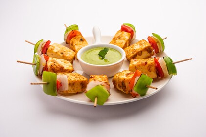 Grilled paneer is a tasty appetiser. (Shutterstock) Grilled paneer is a tasty appetiser. (Shutterstock)