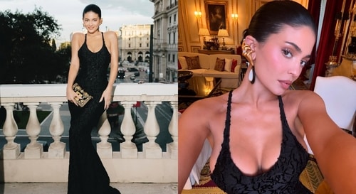 Kylie Jenner in all-Schiaparelli (Photos: Instagram/kyliejenner) Kylie Jenner in all-Schiaparelli (Photos: Instagram/kyliejenner)