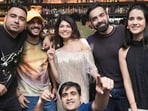 Indian entrepreneurs Deepinder Goyal and Aman Gupta at CashKaro co-founder Swati Bhargava’s birthday party. 