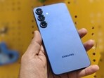 The Galaxy S25 Plus carries a more polished look, particularly with the new black camera rings. The Galaxy S25 Plus carries a more polished look, particularly with the new black camera rings.