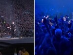 Metallica performing Enter Sandman at Virginia Tech’s Lane Stadium. Metallica performing Enter Sandman at Virginia Tech’s Lane Stadium.