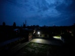 A blackout is seen after residents of Jammu reported hearing explosions and sirens on Thursday, May 8, 2025.