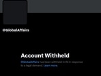 X' Global Affairs account withheld in India