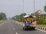A tempo plies on the Attari-Wagah road amid rise in tension between India and Pakistan, in Punjab's Amritsar on May 9, 2025. A tempo plies on the Attari-Wagah road amid rise in tension between India and Pakistan, in Punjab's Amritsar on May 9, 2025.