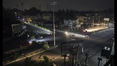 Blackout observed in Amritsar on Friday in the light of the ongoing military conflict between India and Pakistan. (PTI) Blackout observed in Amritsar on Friday in the light of the ongoing military conflict between India and Pakistan. (PTI)