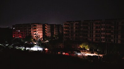 Chandigarh was also under black on Thursday evening. (Ravi Kumar/HT) Chandigarh was also under black on Thursday evening. (Ravi Kumar/HT)