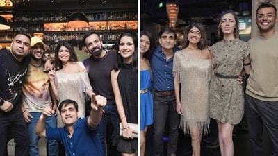 Indian entrepreneurs Deepinder Goyal and Aman Gupta at CashKaro co-founder Swati Bhargava’s birthday party. (Sourced) Indian entrepreneurs Deepinder Goyal and Aman Gupta at CashKaro co-founder Swati Bhargava’s birthday party. (Sourced)
