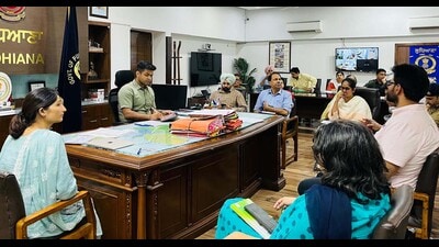 Deputy commissioner Himanshu Jain in a meeting with officials from different departments in Ludhiana on Thursday. (HT Photo) Deputy commissioner Himanshu Jain in a meeting with officials from different departments in Ludhiana on Thursday. (HT Photo)