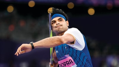 Neeraj Chopra at the Paris Olympics. (AFP) (HT_PRINT) Neeraj Chopra at the Paris Olympics. (AFP) (HT_PRINT)