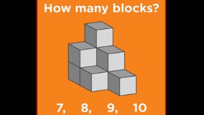Facebook users were puzzled by a tricky brain teaser that asked them to count blocks in a 3D illusion. (Facebook/Arshdeep Soni) Facebook users were puzzled by a tricky brain teaser that asked them to count blocks in a 3D illusion. (Facebook/Arshdeep Soni)