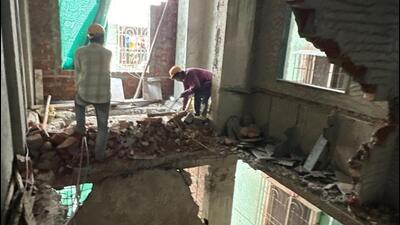 The BMC on Friday demolished nine unauthorised constructions in Madh as part of the drive to raze structures built with the help of fudged Coastal Regulation Zone (CRZ) maps The BMC on Friday demolished nine unauthorised constructions in Madh as part of the drive to raze structures built with the help of fudged Coastal Regulation Zone (CRZ) maps