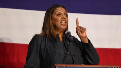 VALHALLA, NEW YORK - MAY 08: NY Attorney General Letitia James hosts a town hall at SUNY Westchester Community College to hear from residents about the impact of former President Donald Trump�s policies on their lives on May 08, 2025 in Valhalla, New York. James, along with her counterparts from New Jersey, California, Illinois, and Minnesota, will listen to New Yorkers from across the state about safeguarding civil rights and pushing back against federal policies they deem harmful. Spencer Platt/Getty Images/AFP (Photo by SPENCER PLATT / GETTY IMAGES NORTH AMERICA / Getty Images via AFP) (Getty Images via AFP) VALHALLA, NEW YORK - MAY 08: NY Attorney General Letitia James hosts a town hall at SUNY Westchester Community College to hear from residents about the impact of former President Donald Trump�s policies on their lives on May 08, 2025 in Valhalla, New York. James, along with her counterparts from New Jersey, California, Illinois, and Minnesota, will listen to New Yorkers from across the state about safeguarding civil rights and pushing back against federal policies they deem harmful. Spencer Platt/Getty Images/AFP (Photo by SPENCER PLATT / GETTY IMAGES NORTH AMERICA / Getty Images via AFP) (Getty Images via AFP)