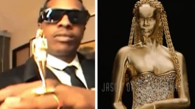 A$AP Rocky shows off an extravagant gold and diamond ring that looks exactly like Rihanna (Instagram/ Jasonofbeverlyhills) A$AP Rocky shows off an extravagant gold and diamond ring that looks exactly like Rihanna (Instagram/ Jasonofbeverlyhills)
