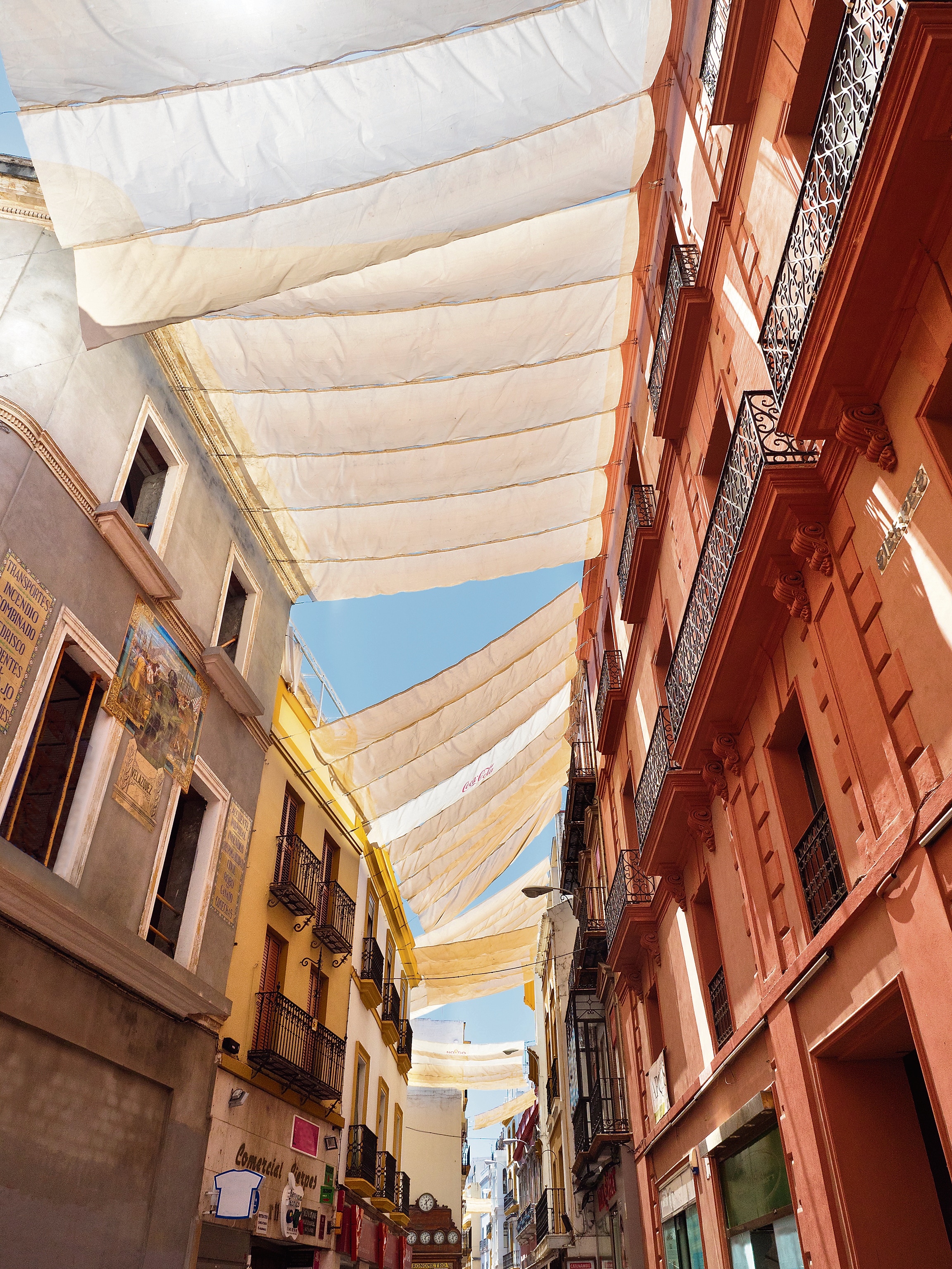 Seville is also installing large awnings across public streets. (Getty Images) Seville is also installing large awnings across public streets. (Getty Images)