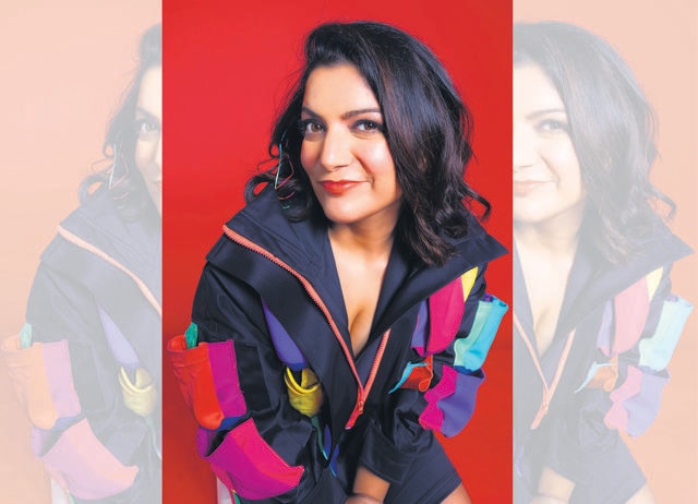 Comedian Aditi Mittal says side-parted hair is more flattering than parting your hair in the middle. (SHOT BY NAMIT MHATRE) Comedian Aditi Mittal says side-parted hair is more flattering than parting your hair in the middle. (SHOT BY NAMIT MHATRE)